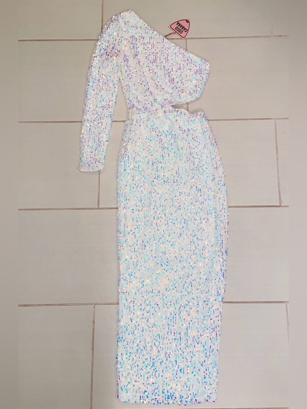 White Sequin Dress